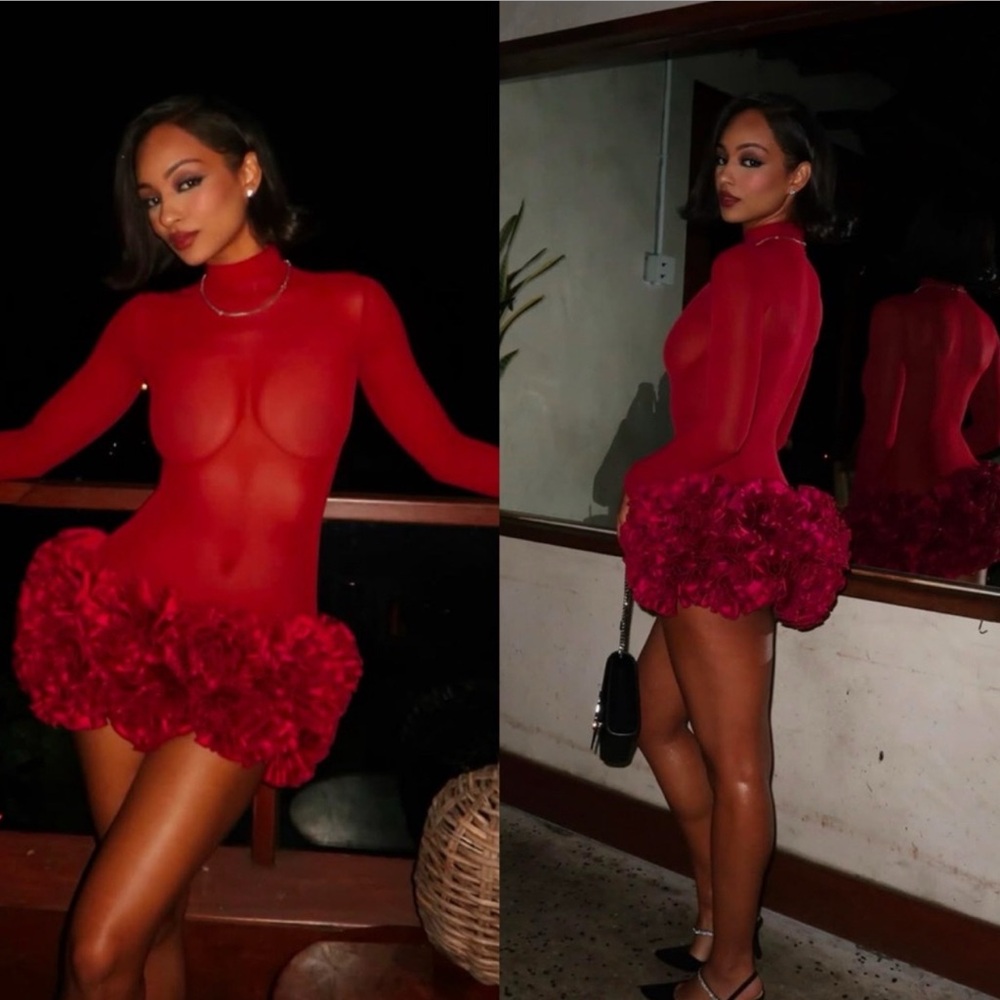 Fanci Club Poppies Mini Dress